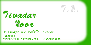 tivadar moor business card